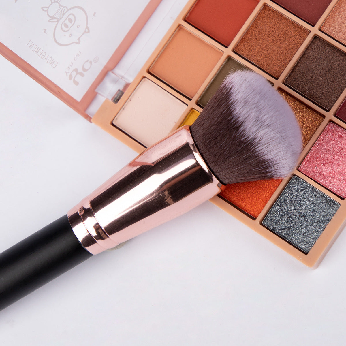Makeup brush bristle texture close-up