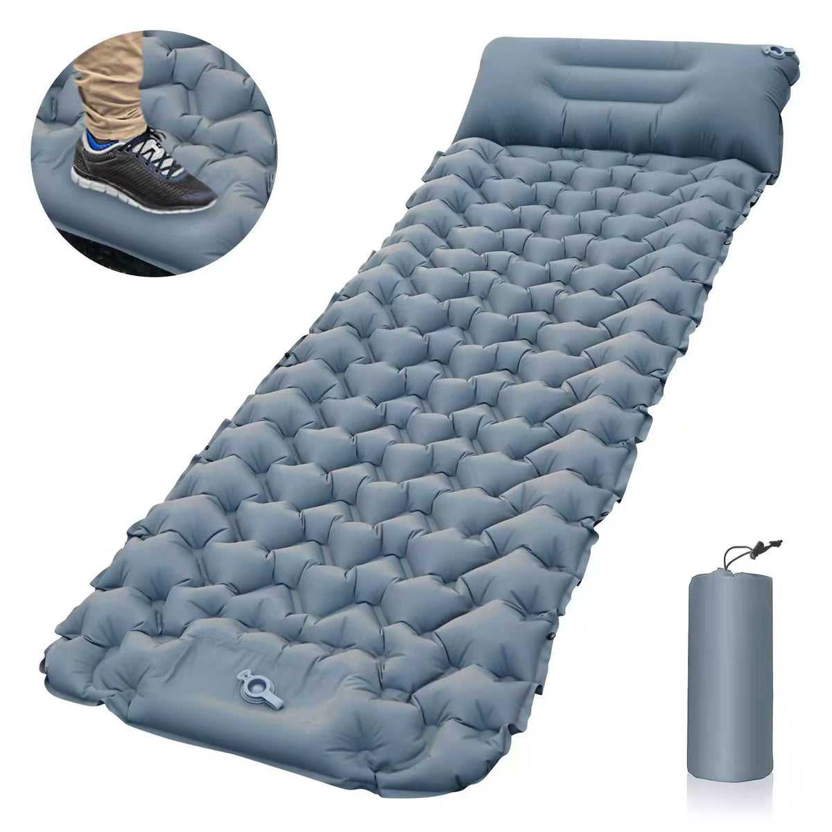 Portable Inflatable Mattress with Built-in Pump