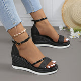 Platform Fish Mouth Wedge Sandals
