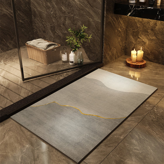 Quick-drying absorbent bathroom floor mat