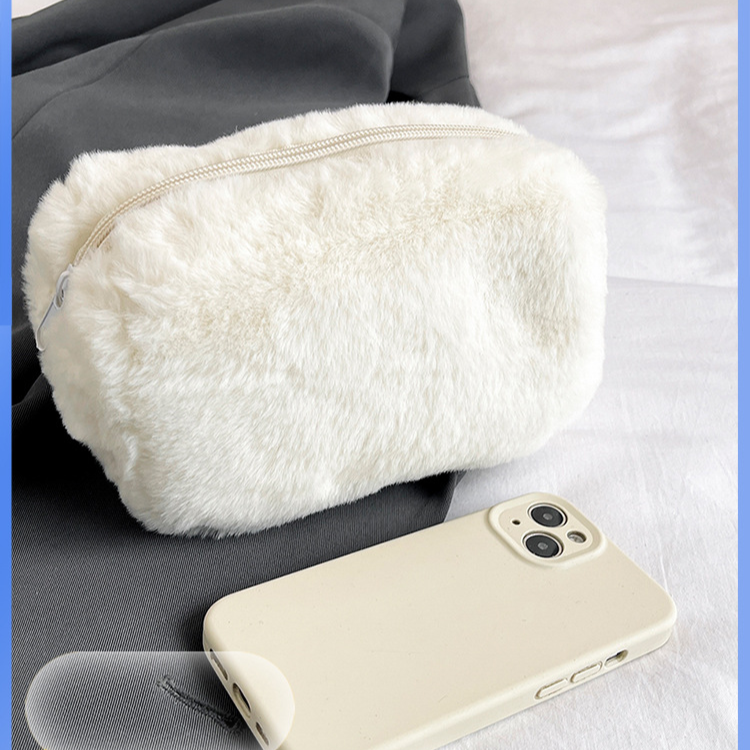 Large Capacity Soft Plush Cosmetic Storage Bag