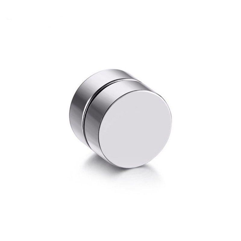 Minimalist Round Magnetic Ear Clip No Piercing Double-Sided Fake Earrings for Men and Women
