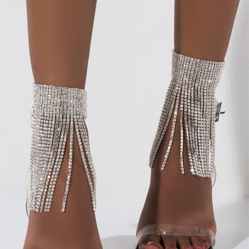 High heels with anklets