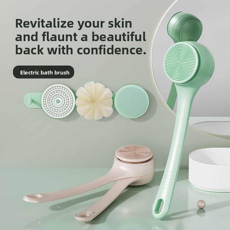 Rotating electric bath brush