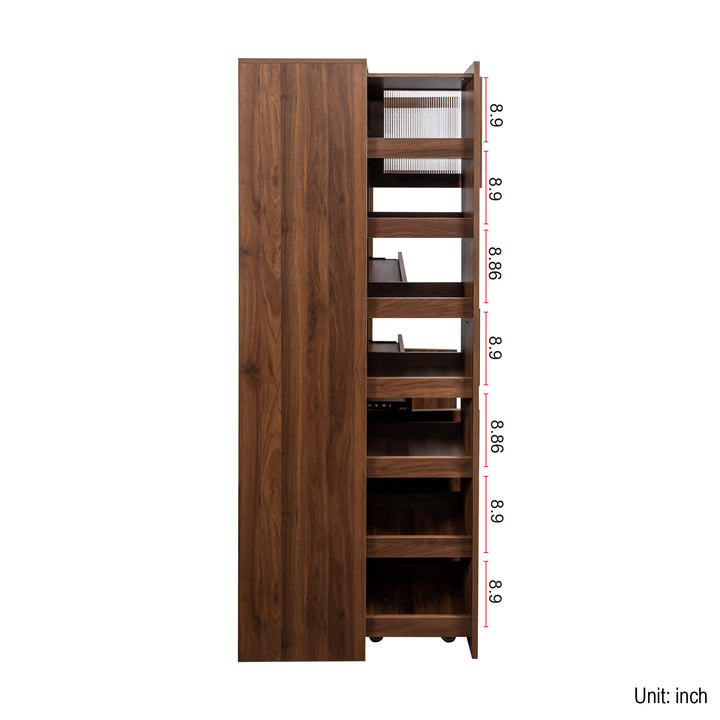Farmhouse pantry cabinet door hardware and finish detail