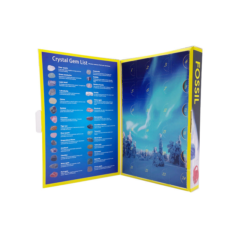 Advent Calendar 2024 Mineral Gift Box with 24 Days Surprise Stones