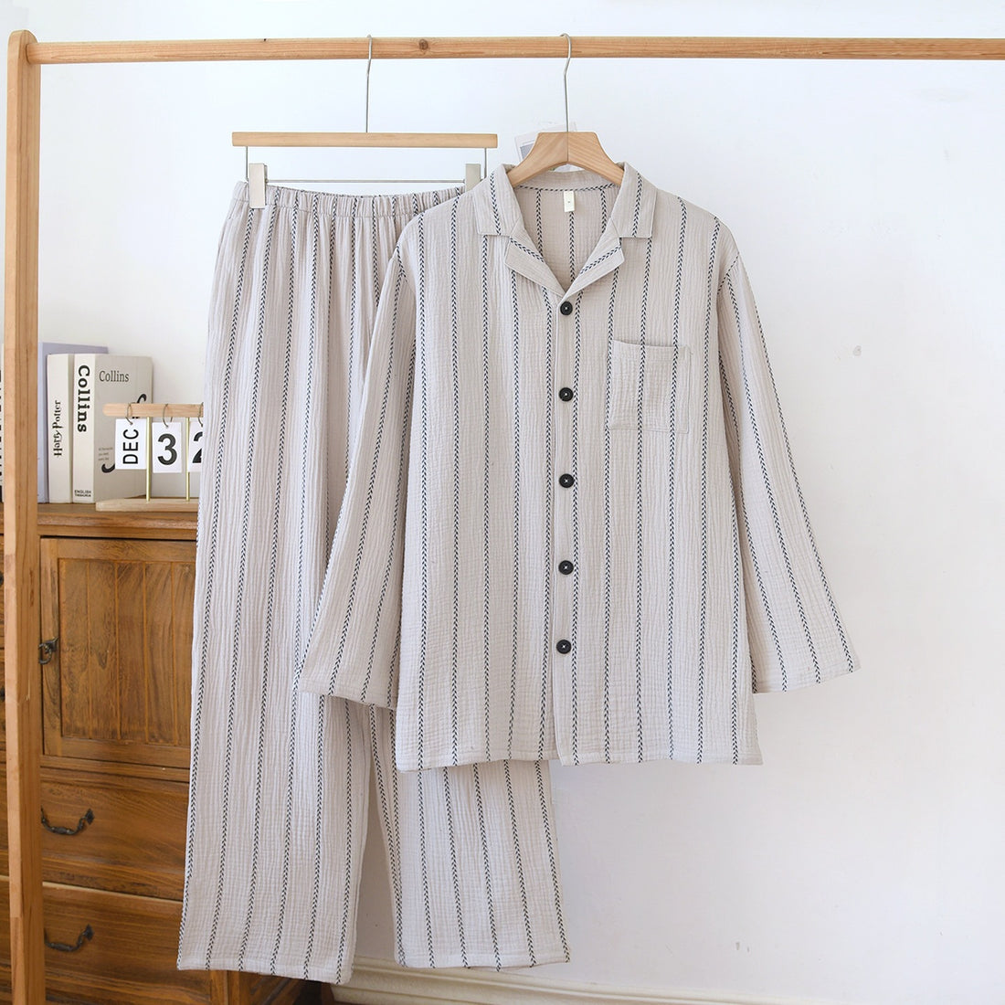 Striped pajamas for men