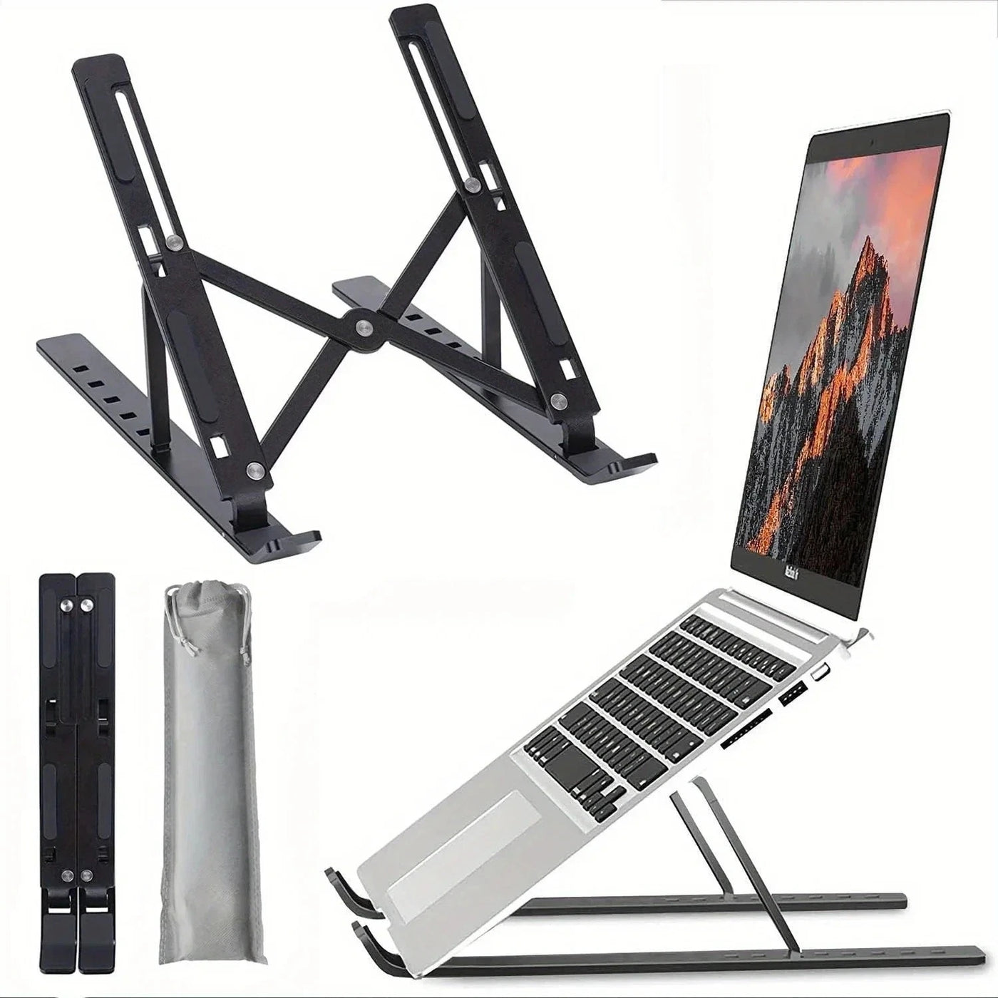 Portable Adjustable Laptop Stand Tablet Desk Riser Holder