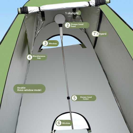 Outdoor Quick-Open Bathing and Changing Toilet Tent Camping Shelter & Sleep product image 4