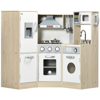Kids Kitchen Playset with Accessories and Storage Space