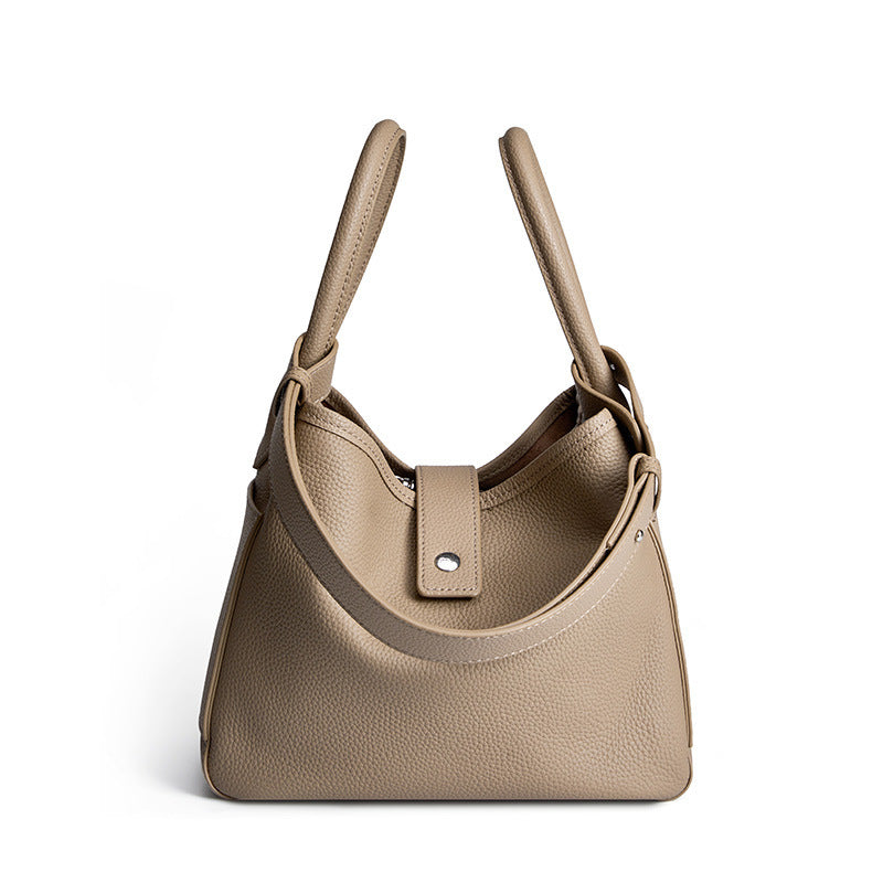Genuine Leather Bucket Bag for Women