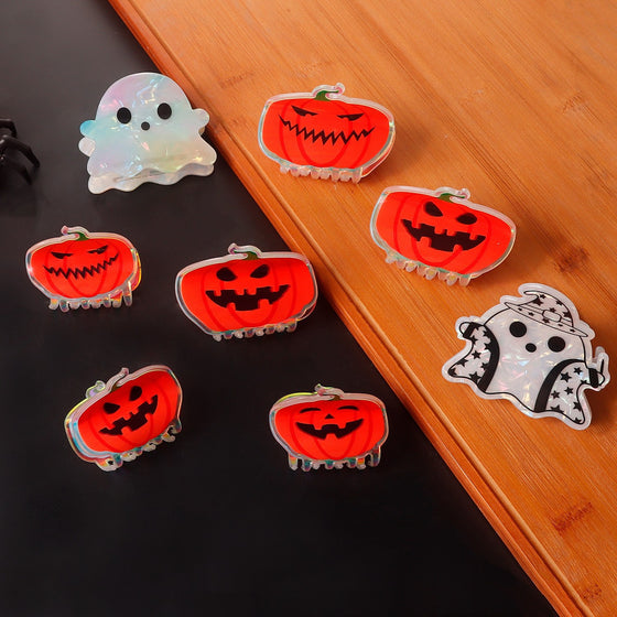 Halloween Pumpkin Ghost Hair Clip