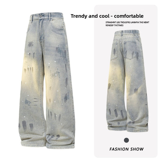 Vintage Splatter Paint Denim Jeans