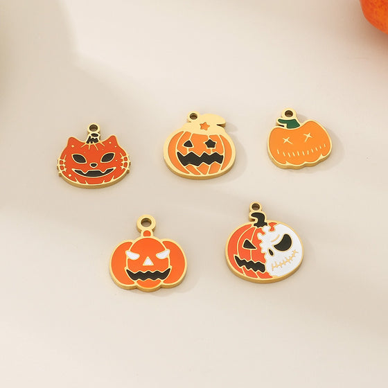Halloween Pumpkin Devil Pendant Stainless Steel Jewelry Accessory product image 4