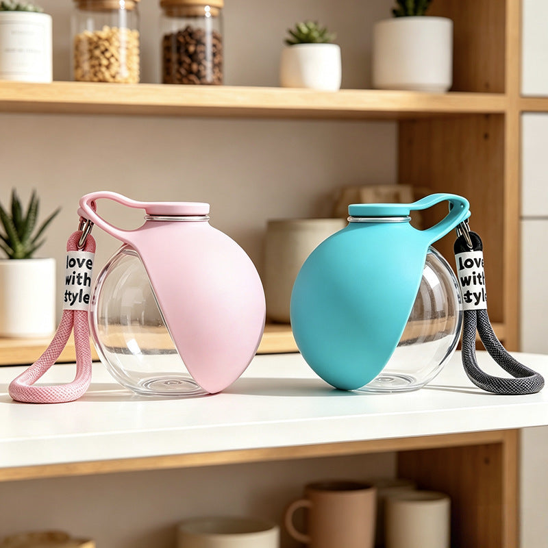 Portable pet water bottle leak-proof drinking device