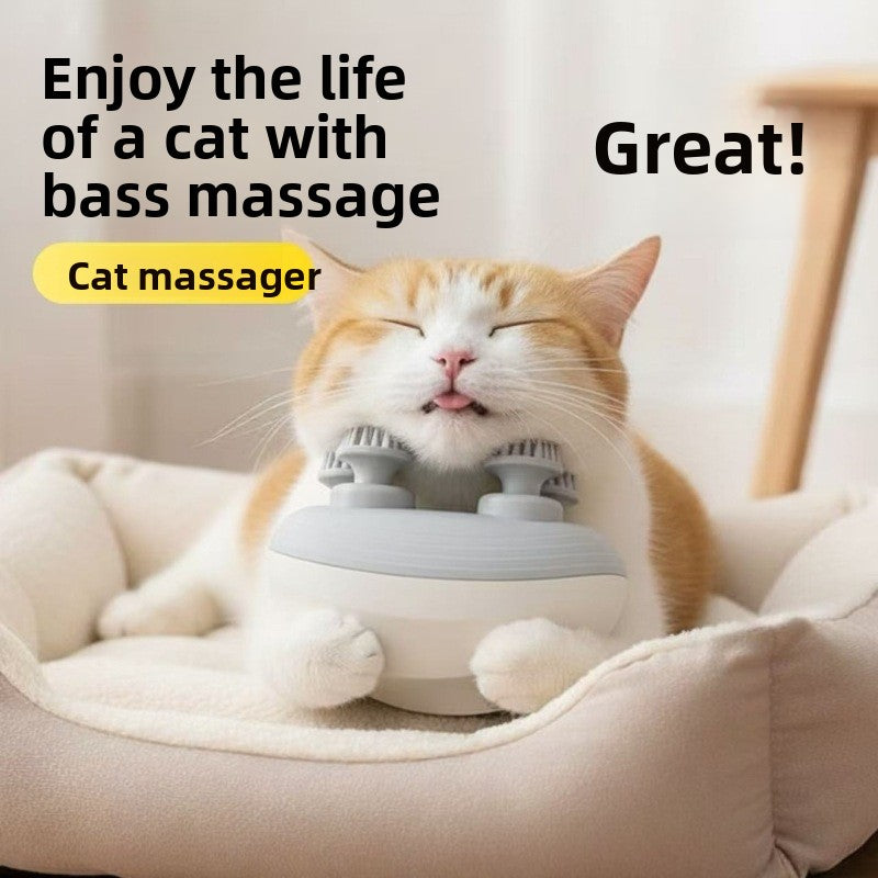 Automatic Cat Head Massager with Vibration and Rechargeable Function