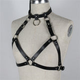 Black Adjustable Leather Corset