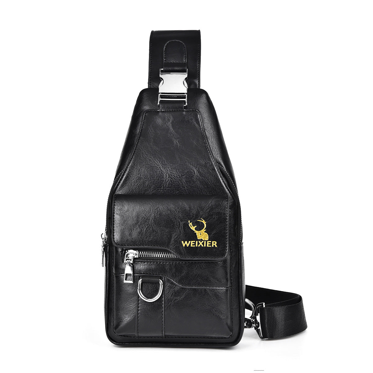 Retro Waterproof Mens Chest Crossbody Bag