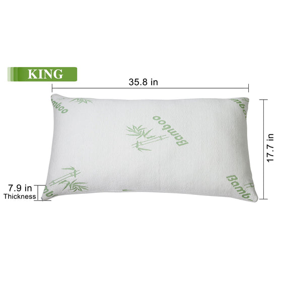 King pillow size chart 35.8 x 17.7 x 7.9 inches