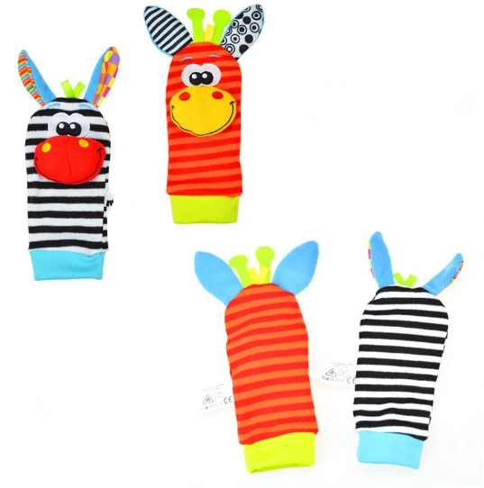 Rattle sock style for baby feet