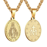 Retro oval double-sided pendant