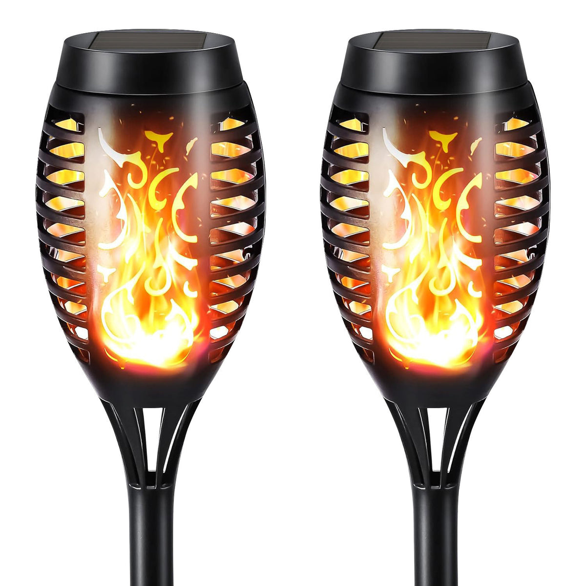 Solar Powered LED Flame Garden Light