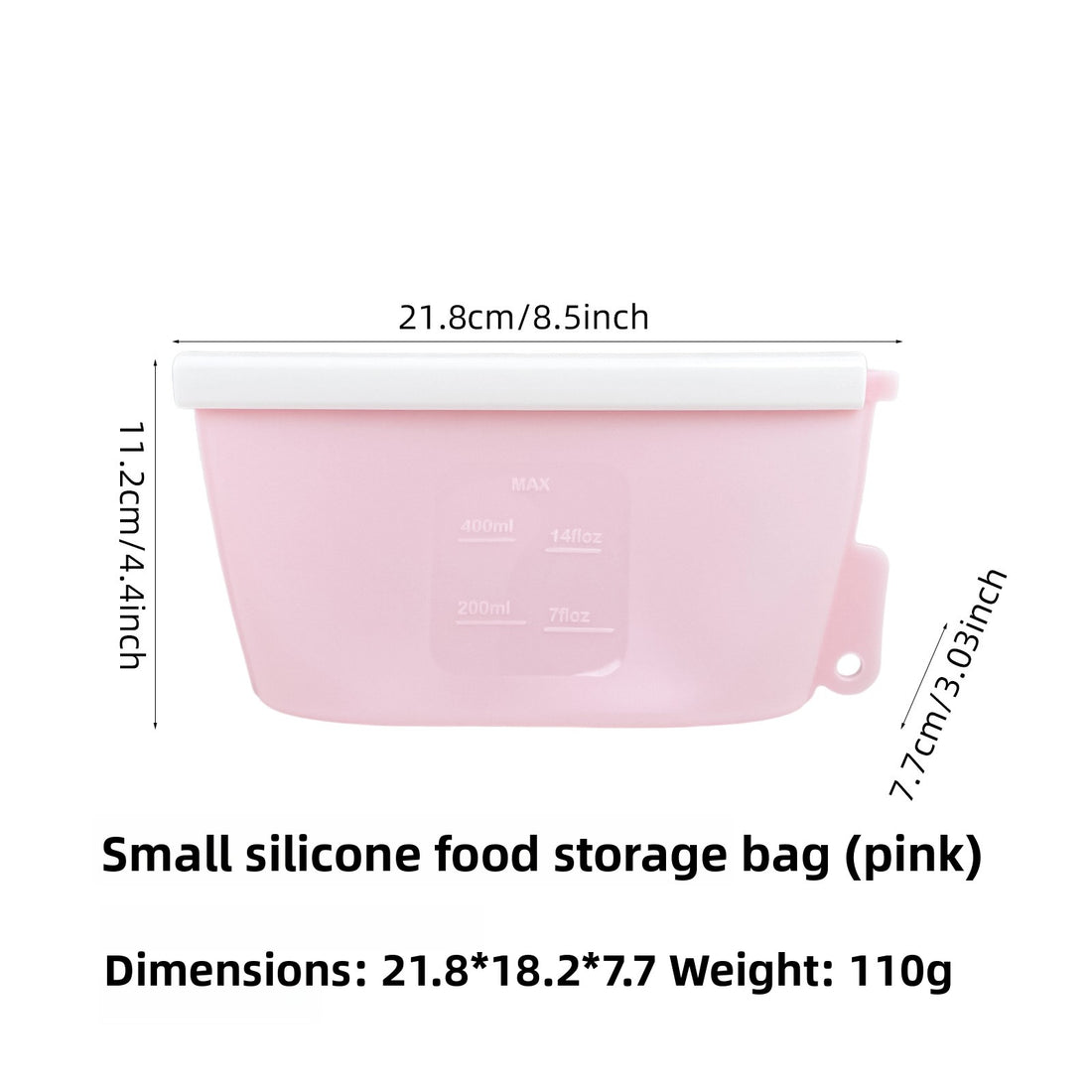 Food-grade vertical silicone fresh-keeping bag