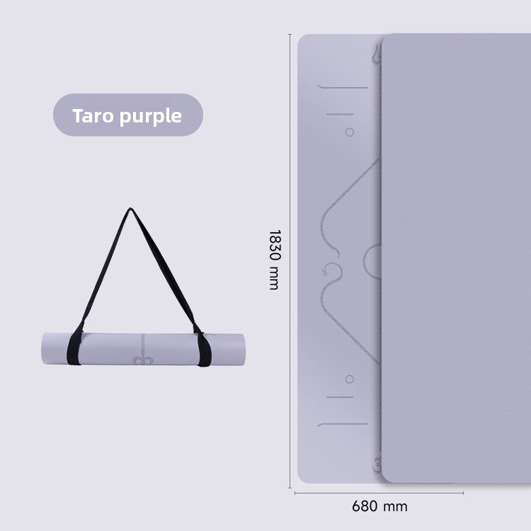 Professional Non-Slip Rubber Yoga Mat with Laser Lines