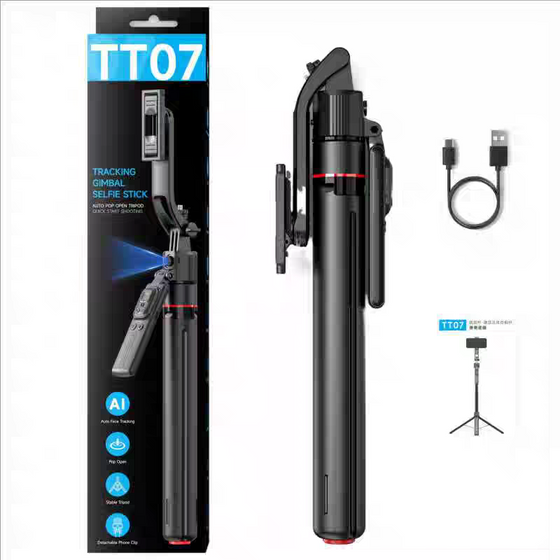 Bluetooth Gimbal Selfie Stick with Auto Tripod Phone Accessories product image 4