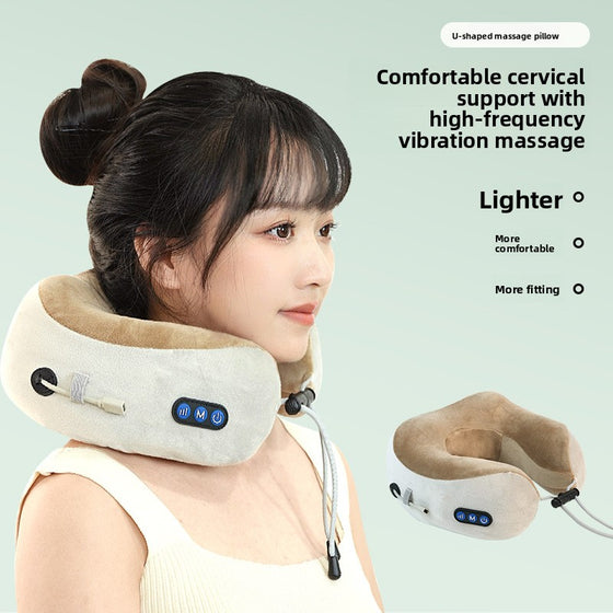 Rechargeable Heating Vibration Massage Pillow Health & Wellness product image 1