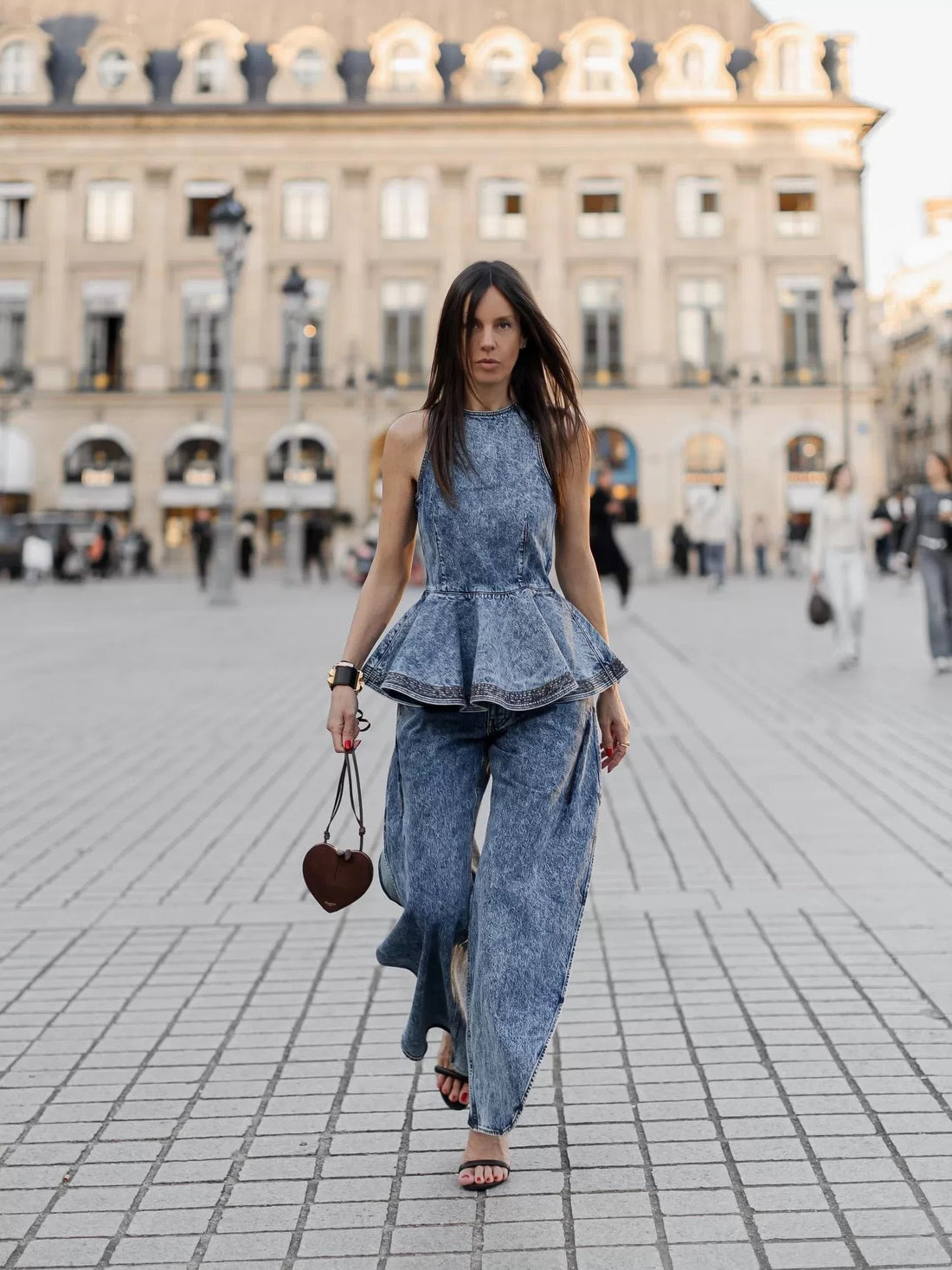 Retro Denim Waistcoat and Jeans Set