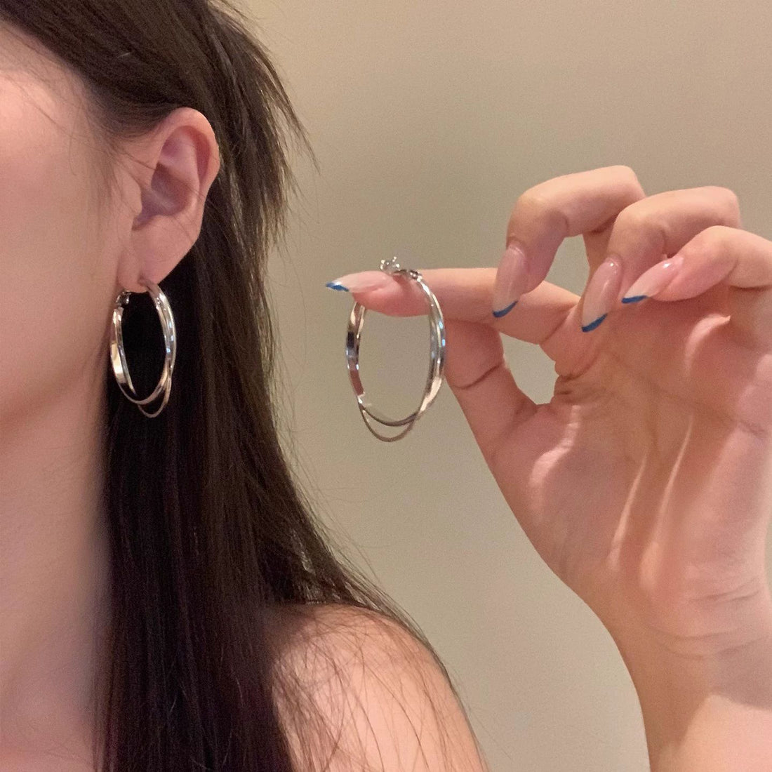 Korean Style Geometric Alloy Earrings