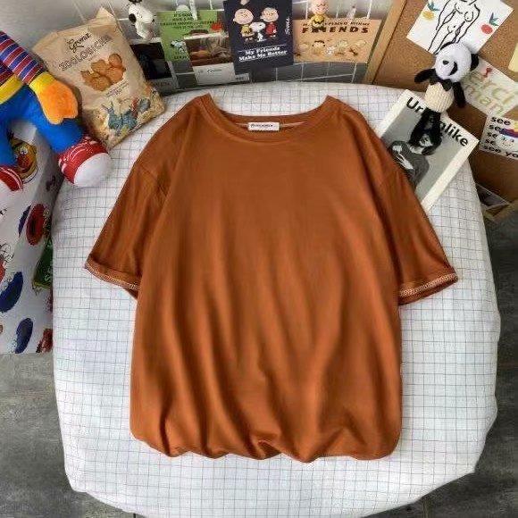 Men's Solid Drop Shoulder Half Sleeve Round Neck Loose Fit T-Shirt