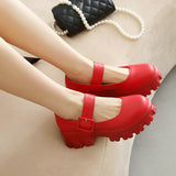 Retro Mary Jane Chunky Heel Women Shoes
