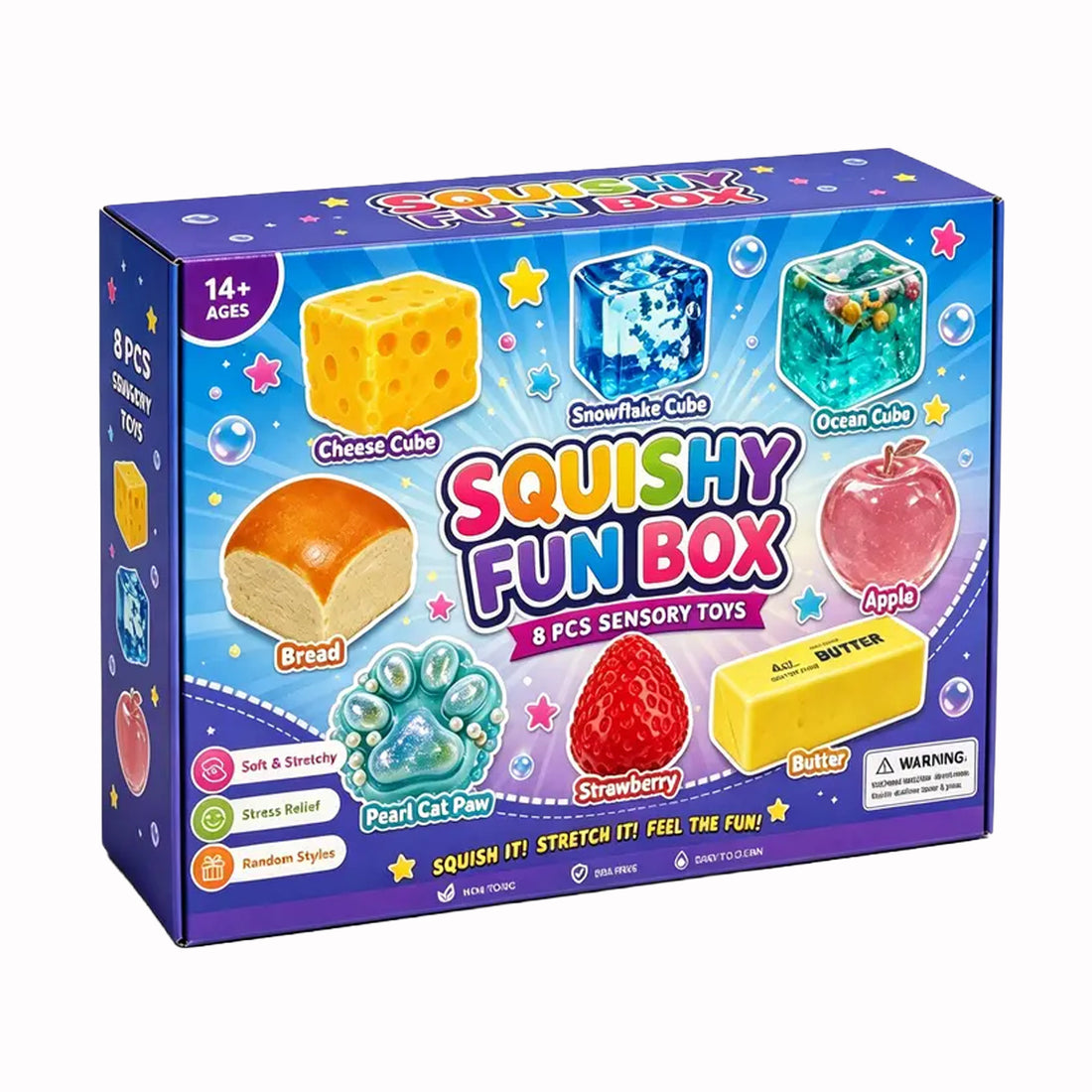8-Piece Boxed Maltose Stress-Relief Toy Set