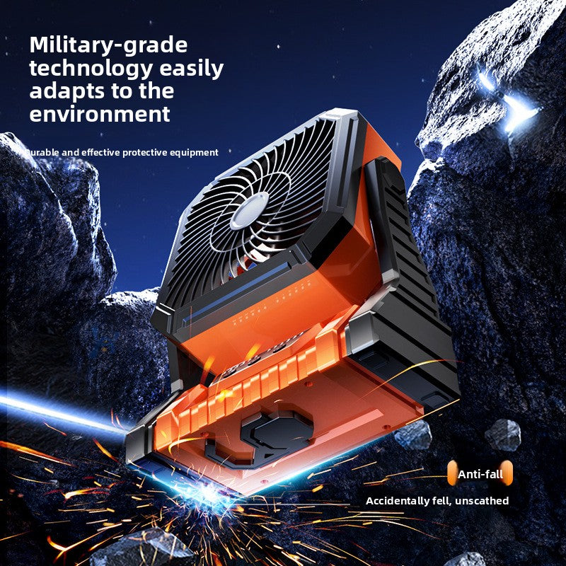 Portable Camping Fan with Light and Power Bank