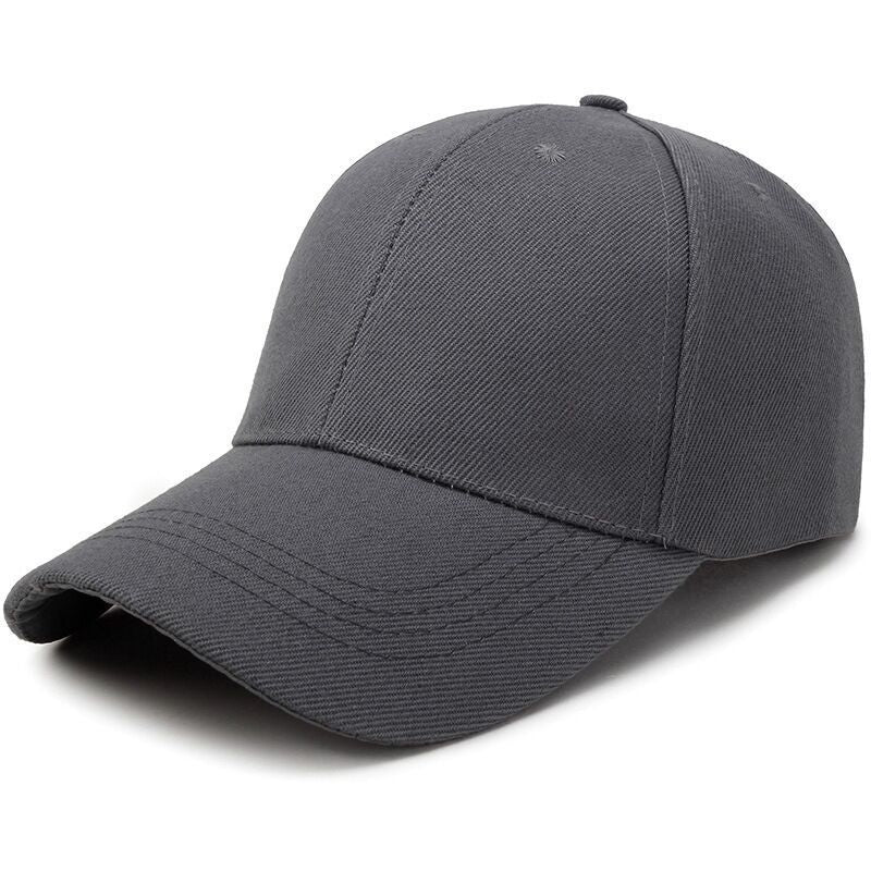 Solid-color plain baseball cap