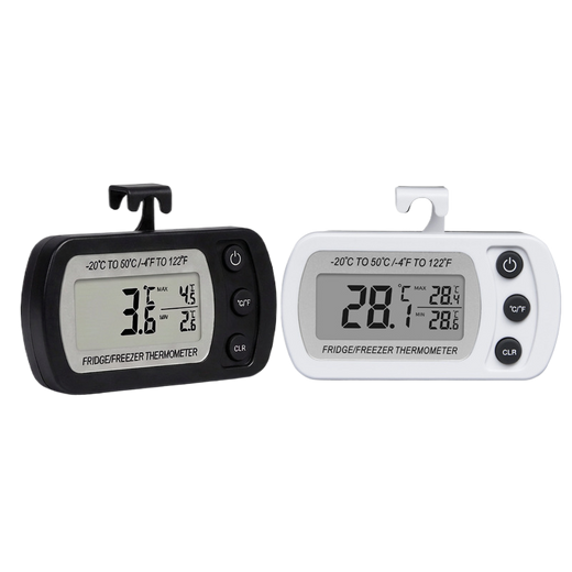 Waterproof Electronic Thermometer with Hook for Refrigerator and Freezer