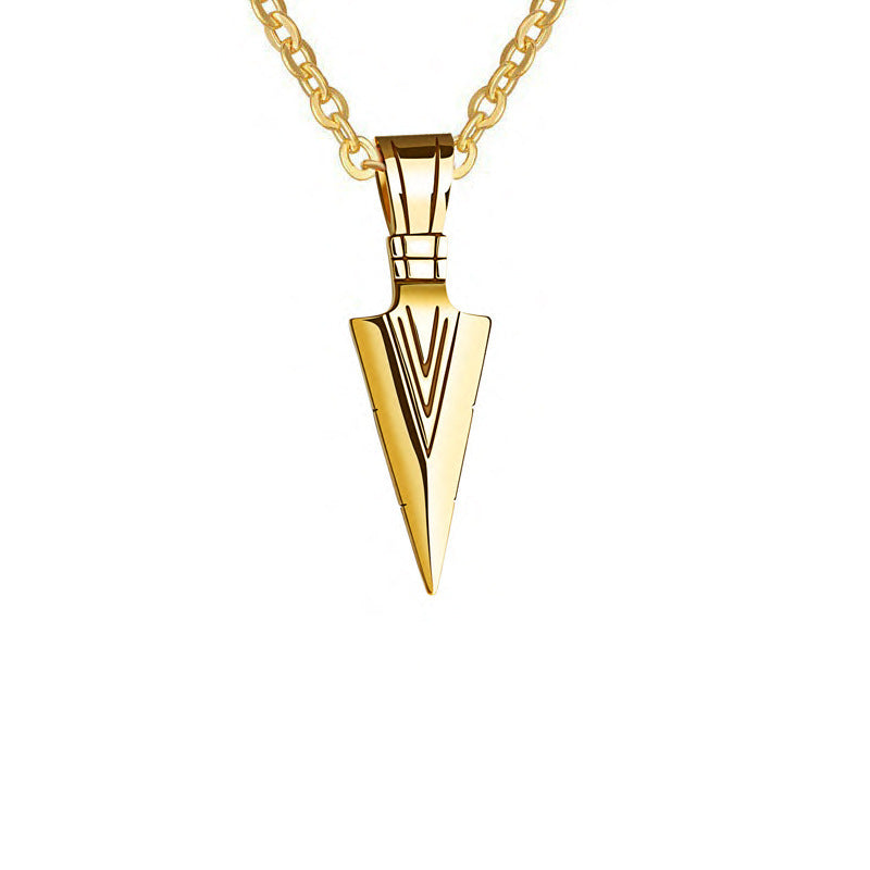 Men's pointed pendant necklace