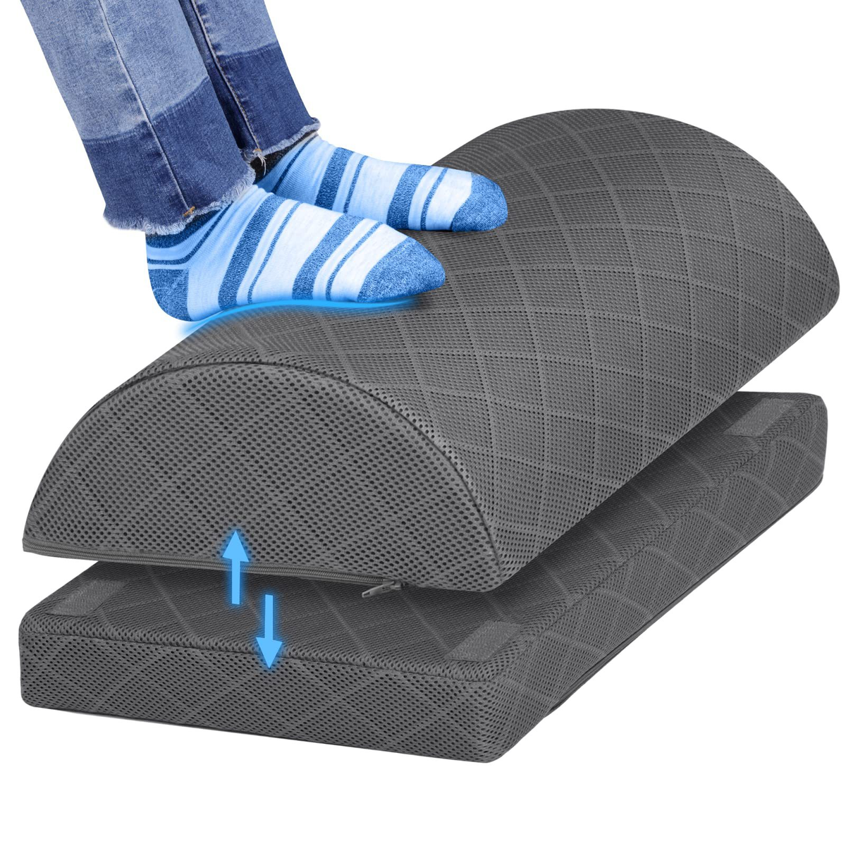Office Footrest Mat with High-Resilience Sponge