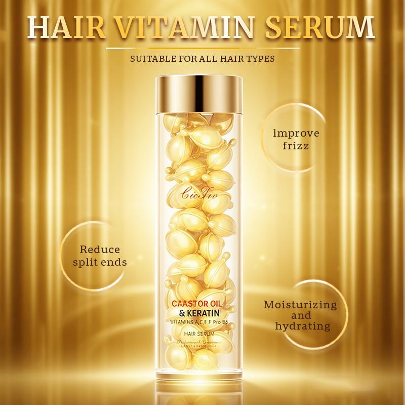 Portable hair oil capsules packaging back panel