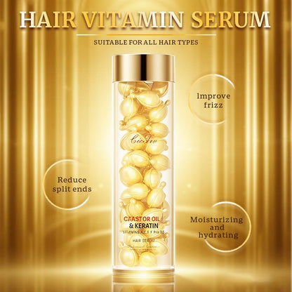 Portable hair oil capsules packaging back panel