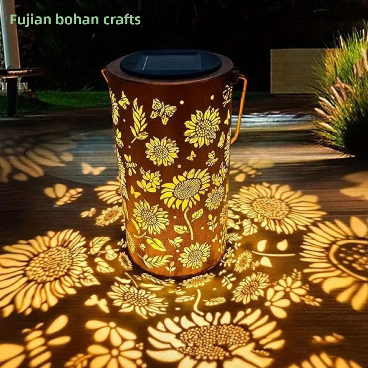 Solar Sunflower Butterfly Garden Lamp