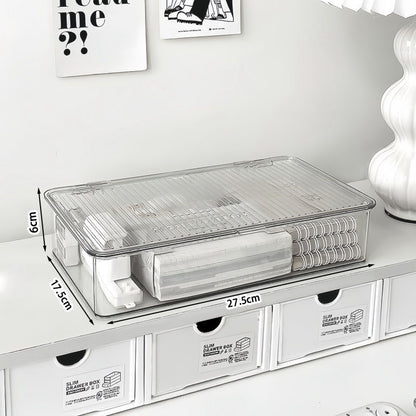 Acrylic Desktop Storage Box with Flip Lid