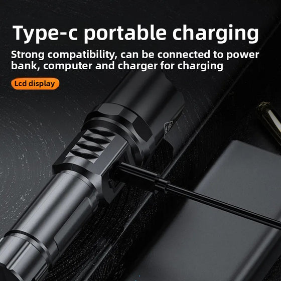 strong flashlight rechargeable with digital display Outdoor Lighting & Tools product image 2