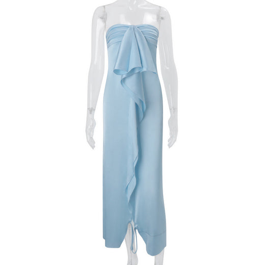 Elegant One-Shoulder Satin Dress Clothing & Accessories product image 6