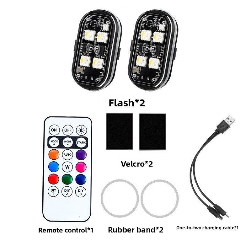 Wireless remote control aircraft lights