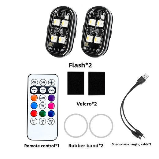 Wireless remote control aircraft lights