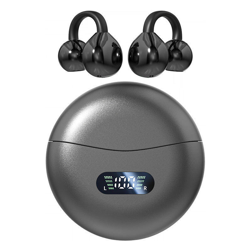 Wireless Clip-On Earphones with Digital Display