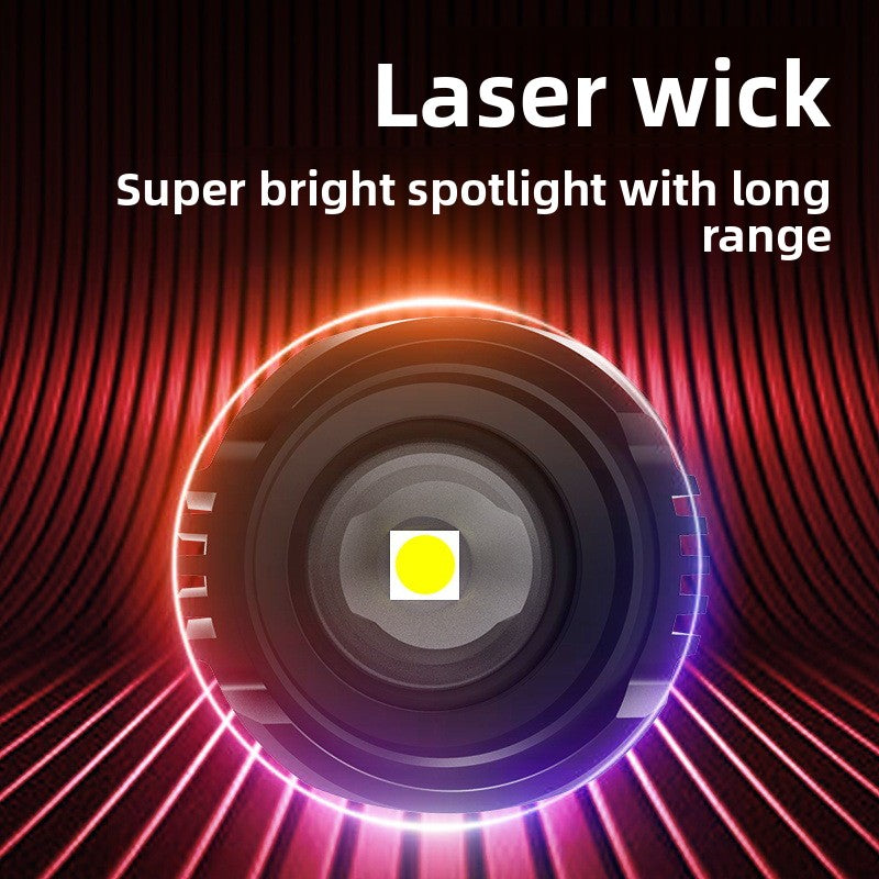 Rechargeable Zoom LED Flashlight with Digital Display